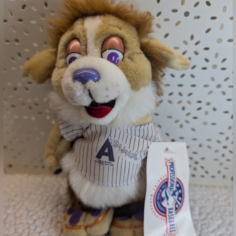 Vtg Salem Avalanche Mugsy Beanie Plush Mascot Minor League Baseball Team Mascot